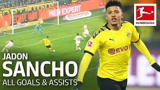 Jadon sancho - one of the hottest talents in europe. ► sub now:
https://redirect.bundesliga.com/_bwcs 20 year old winger just had
season a lifetim...