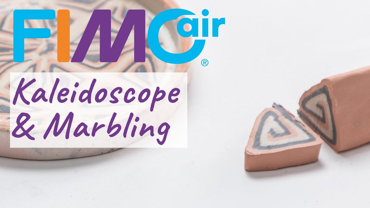 FIMOair techniques – kaleidoscope & marbling