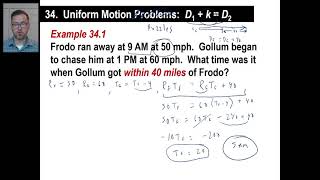 Saxon Math - Algebra 2: 3rd Edition (Lesson 34 - Uniform Motion Problems)