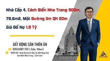 [Đã Bán] Nhà Cấp 4, Cách Biển Nha Trang 900m, 78,6m2, Mặt Đường 3m QH 20m - Giá Đổ Nợ 1,9 Tỷ