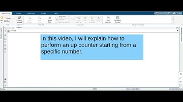 UP Counter Starting From a Particular Number in MATLAB || SIMULINK