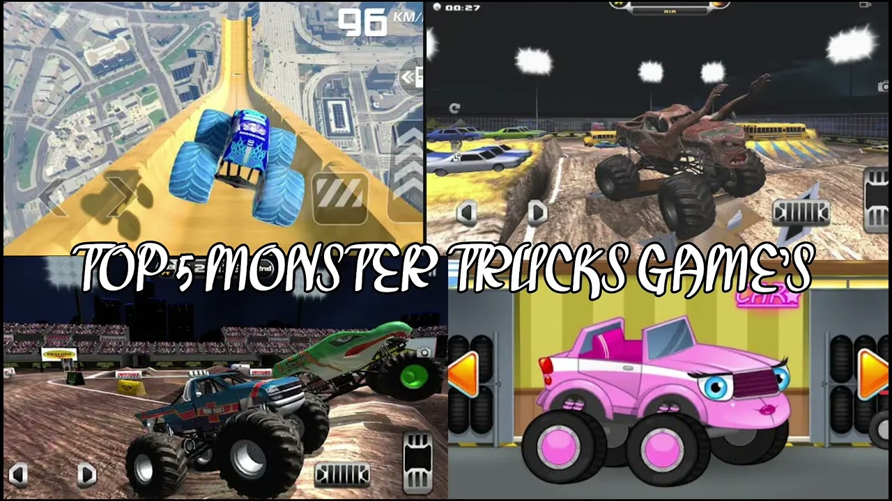 TOP 5 MONSTER TRUCKS GAME'S || TOP 5 ANDROID GAME'S|| Top monster truck game's for android