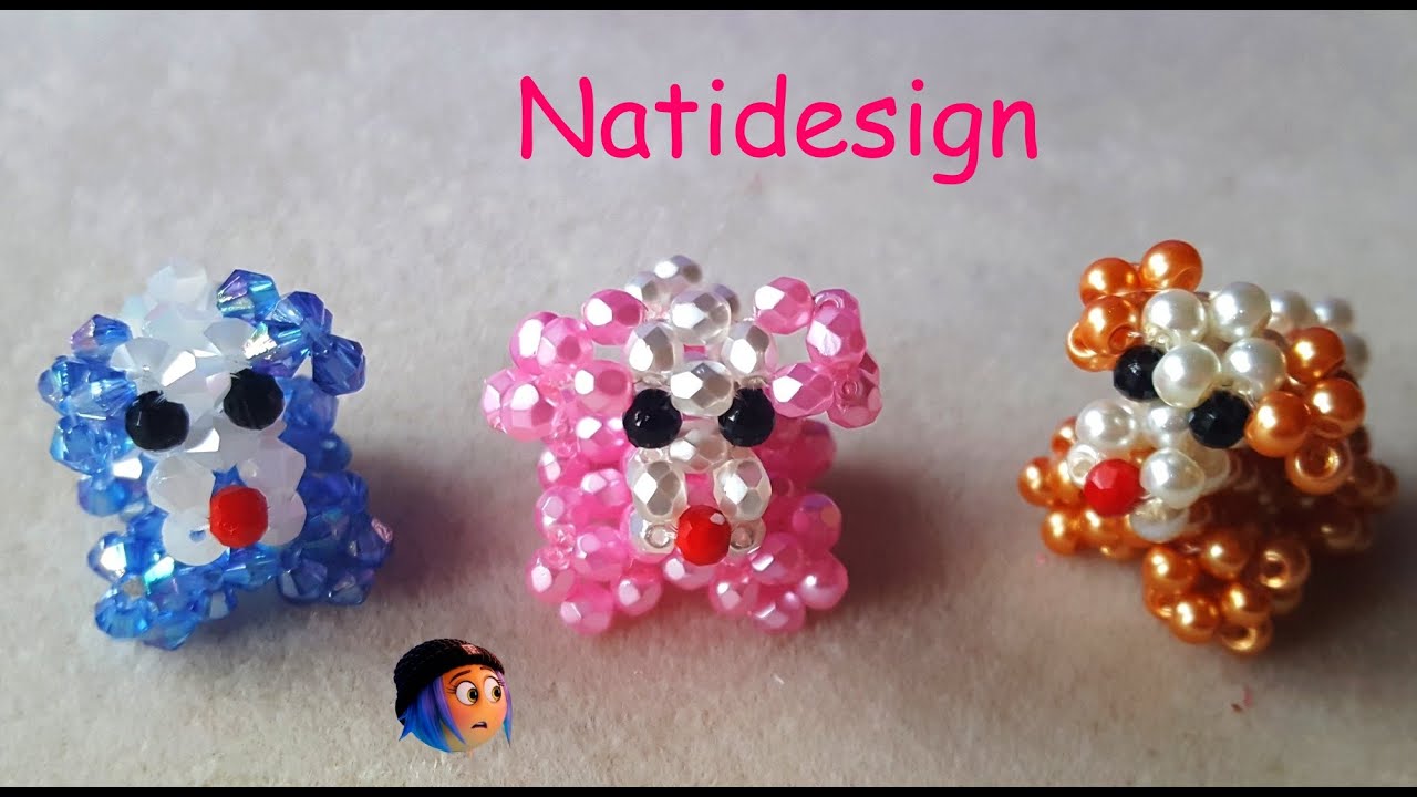 PERRITOS 3D EN PERLAS Ó CRISTALES😁😃-Tutorial- 3D PUPPIES