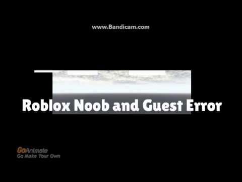 Roblox Noob And Guest Error Youtube - 