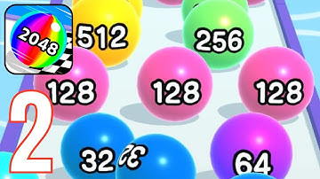 Ball Run 2048 - Gameplay Walkthrough Part 2 Tutorial - Level 17-36 (iOS, Android)