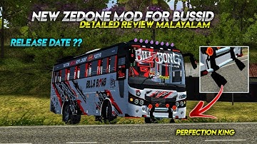 NEW ZEDONE MOD FOR BUSSID || DETAILED REVIEW MALAYALAM || RELEASE DATE ?  || GAMER IN KTR