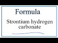 Strontium Hydrogen Carbonate Concepts