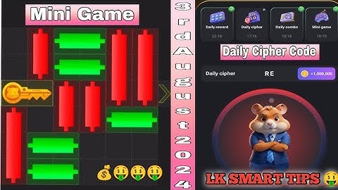 20 August mini game puzzle solved Hamster Kombat || Mini Game Made Easy! Hamster Kombat | Take Key🤑🤑
