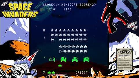 Space Invaders 1978 Mame 4k 60fps (arcade emulator) gameplay demonstration