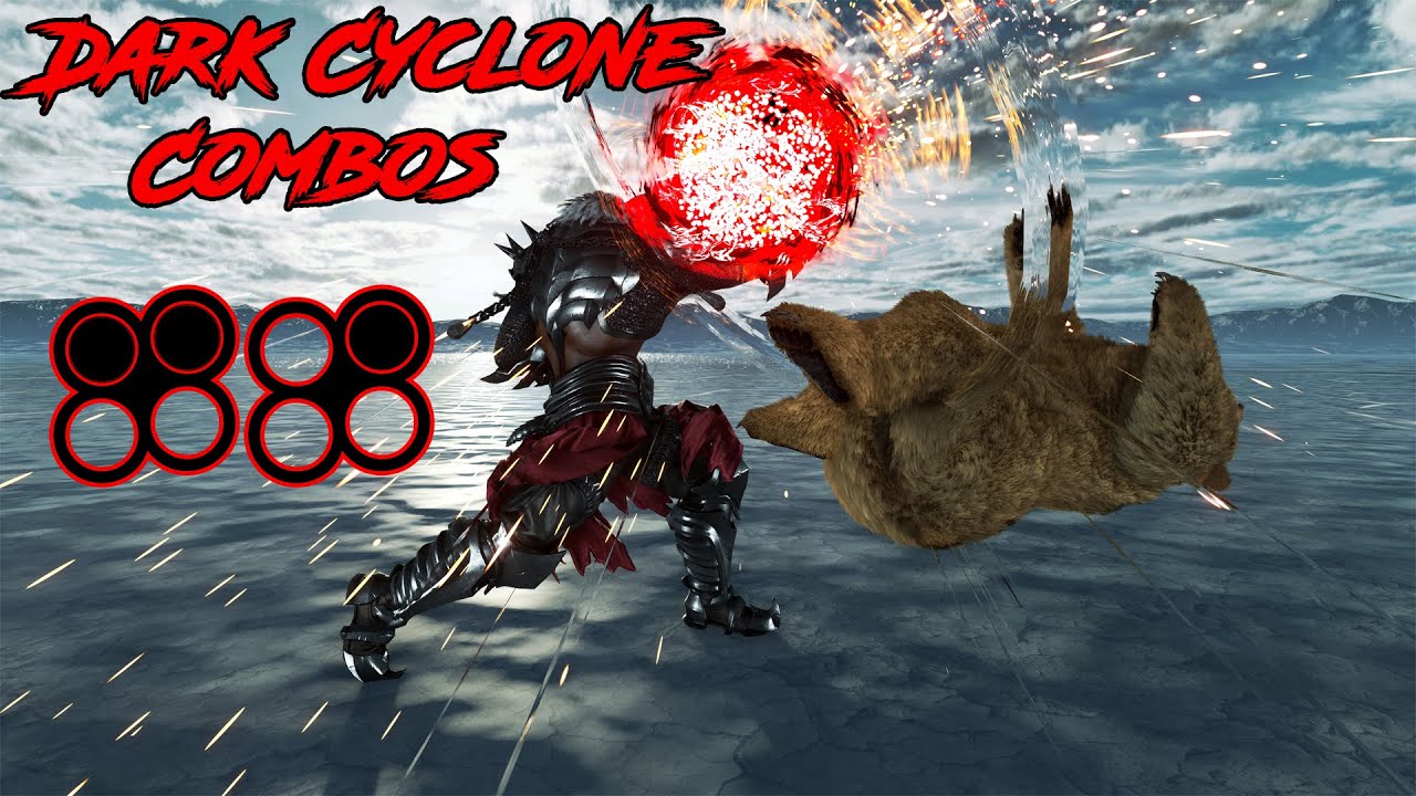 Armor King Dark Cyclone Combos (1+2,2)