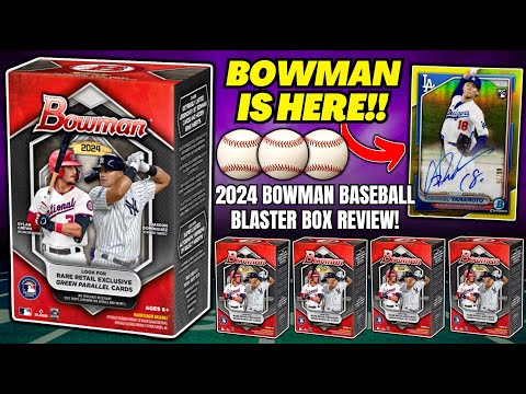 *SICK RETAIL HITS!🔥 2024 BOWMAN BASEBALL BLASTER BOX REVIEW!⚾️