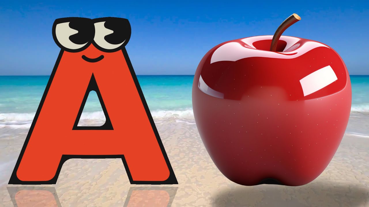 ABC Beach Song | "A is for Apple” | Beach Alphabet Song for kids | Kids Nursery Rhymes🍎⚽️🐈🐶