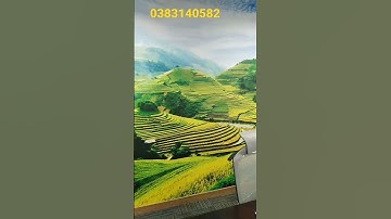 tranh dán tường cảnh ruộng bậc thang đồng quê tây bắc siêu đẹp