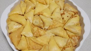ВКУСНО😋! Нежные блинчики с творогом в духовке!  Без соды.