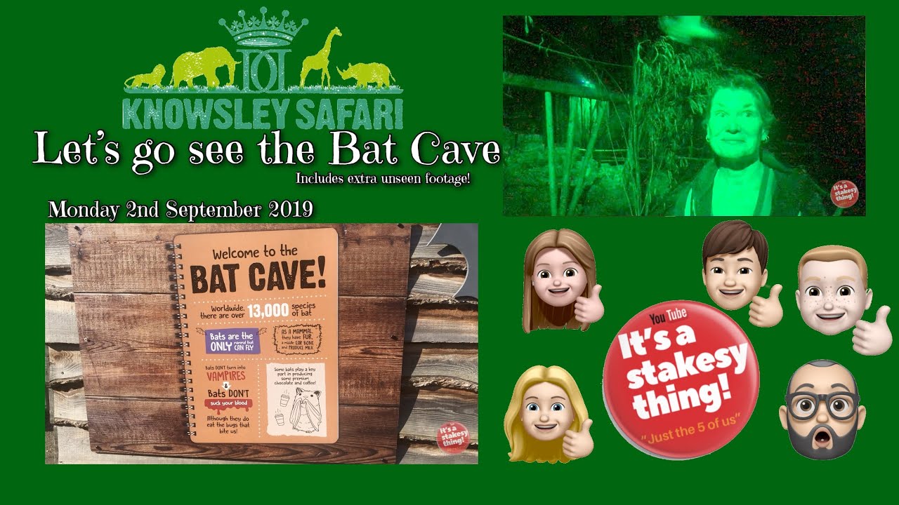 Knowsley Safari, Bat Cave, walking in with the Bats! YouTube