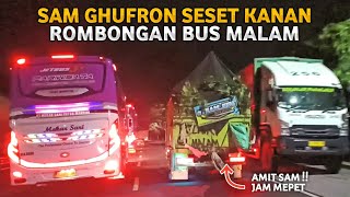 TRUK CABE FEAT BUS MALAM ADU G3NGS1 DI JALUR PANTURA !! SALING KEJAR