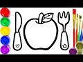 Bolalar uchun olma rasm chizish | Рисуем яблоки для детей | How to draw apples for children