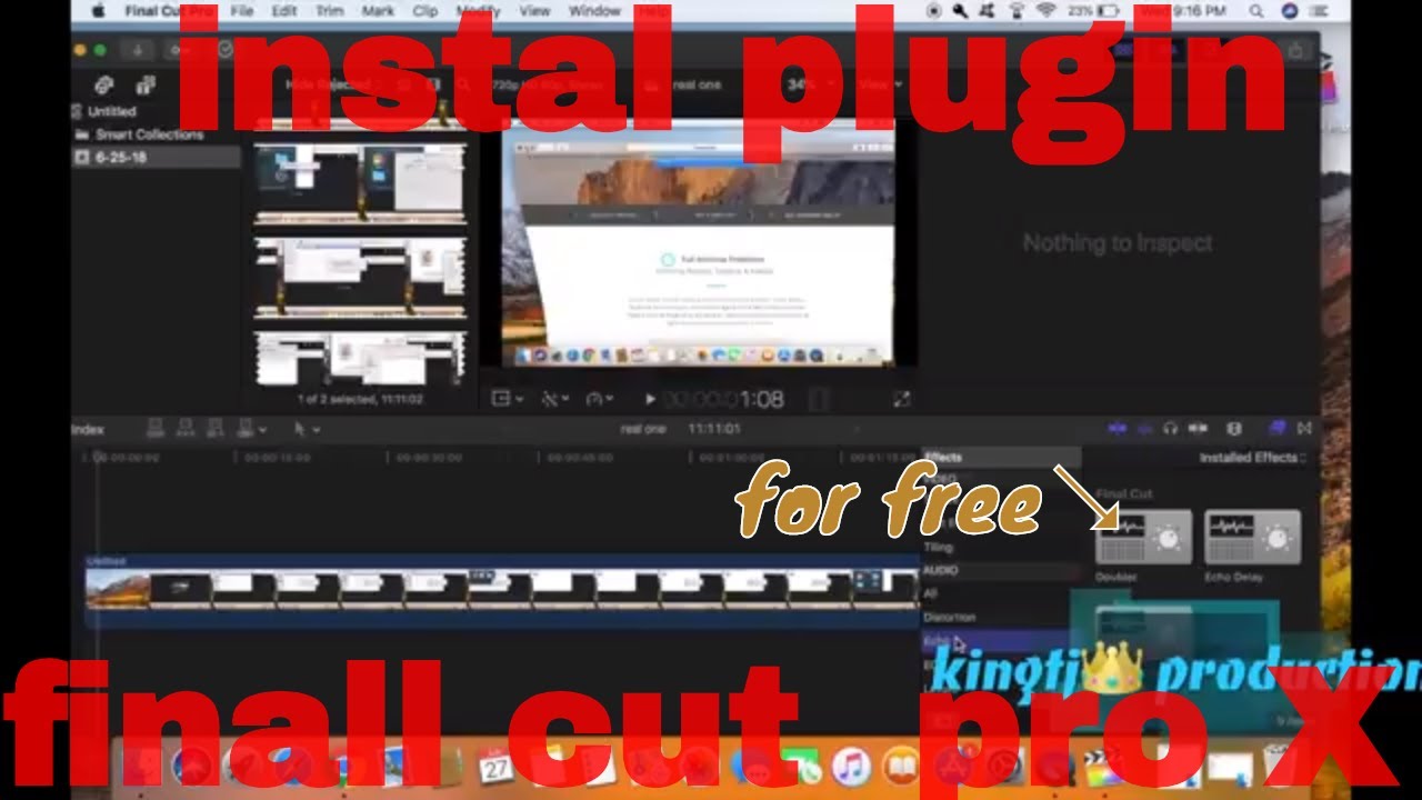 final cut pro x free plugin effects