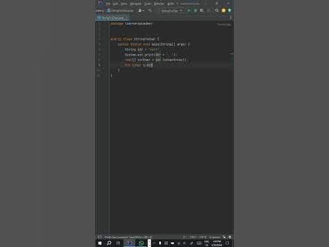 Java Program to Convert String to Character Array - YouTube