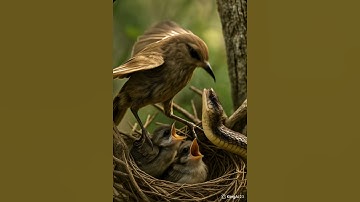 Bird vs Snake 🦜vs🐍 Ai Shorts #birds #nature #wildlife