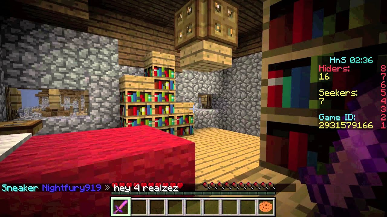 Minecraft Pc Hide N Seek Annoying Bookshelf Gang 4 Youtube