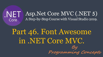 Part 46. Font Awesome in .NET Core MVC. | ASPNETCOREMVC