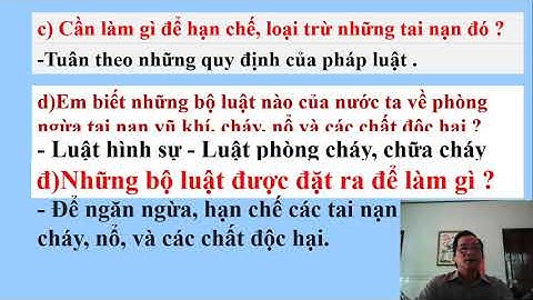 GDCD 8 Phòng ngừa tai nạn vũ khí, chất nổ