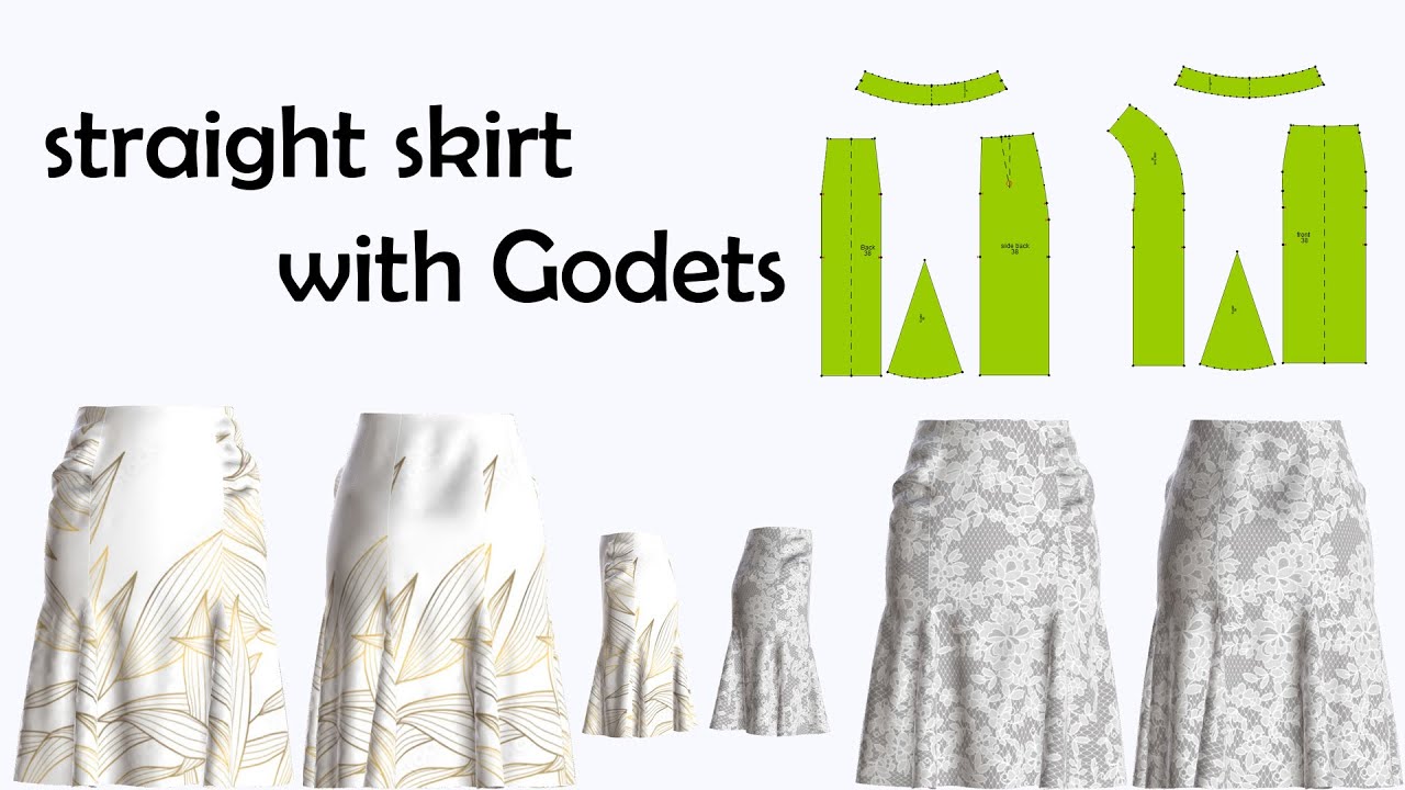 Straight Skirt with Godets – Transform a Basic Skirt into a Designer Look!