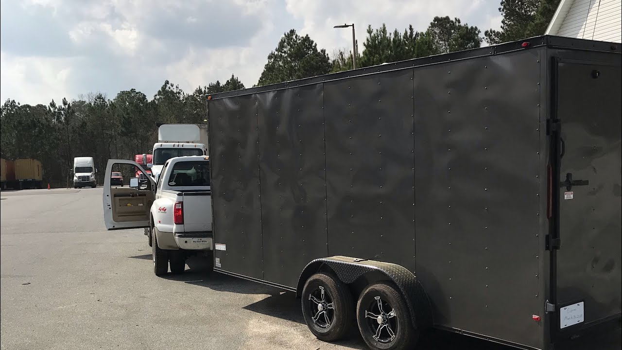 7x16 enclosed trailer toy hauler conversion! Stage 1 complete! YouTube