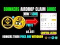 Boinkers Airdrop Listing Date and Token Withdrawal Process Explained!
