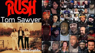 REACTION COMPILATION | Rush - Tom Sawyer | First Time Hearing Mashup