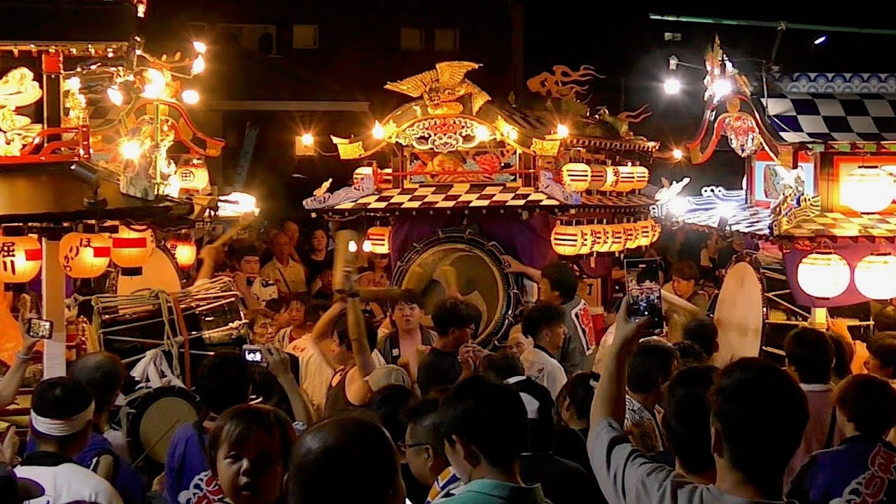 令和５年　萩原天神社 夏季大祭 本宮　お着き1（山車到着＆太鼓競演）