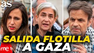 La FLOTILLA Global Sumud parte desde BARCELONA a GAZA | DECLARACIONES POLÍTICOS