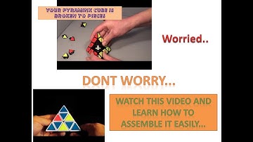 Want to learn how to assemble the #pyraminx #cube if its broken??#Pyramid  #cube #broken #pieces