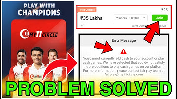You cannot currently add cash to your account in my 11 circle problem solution