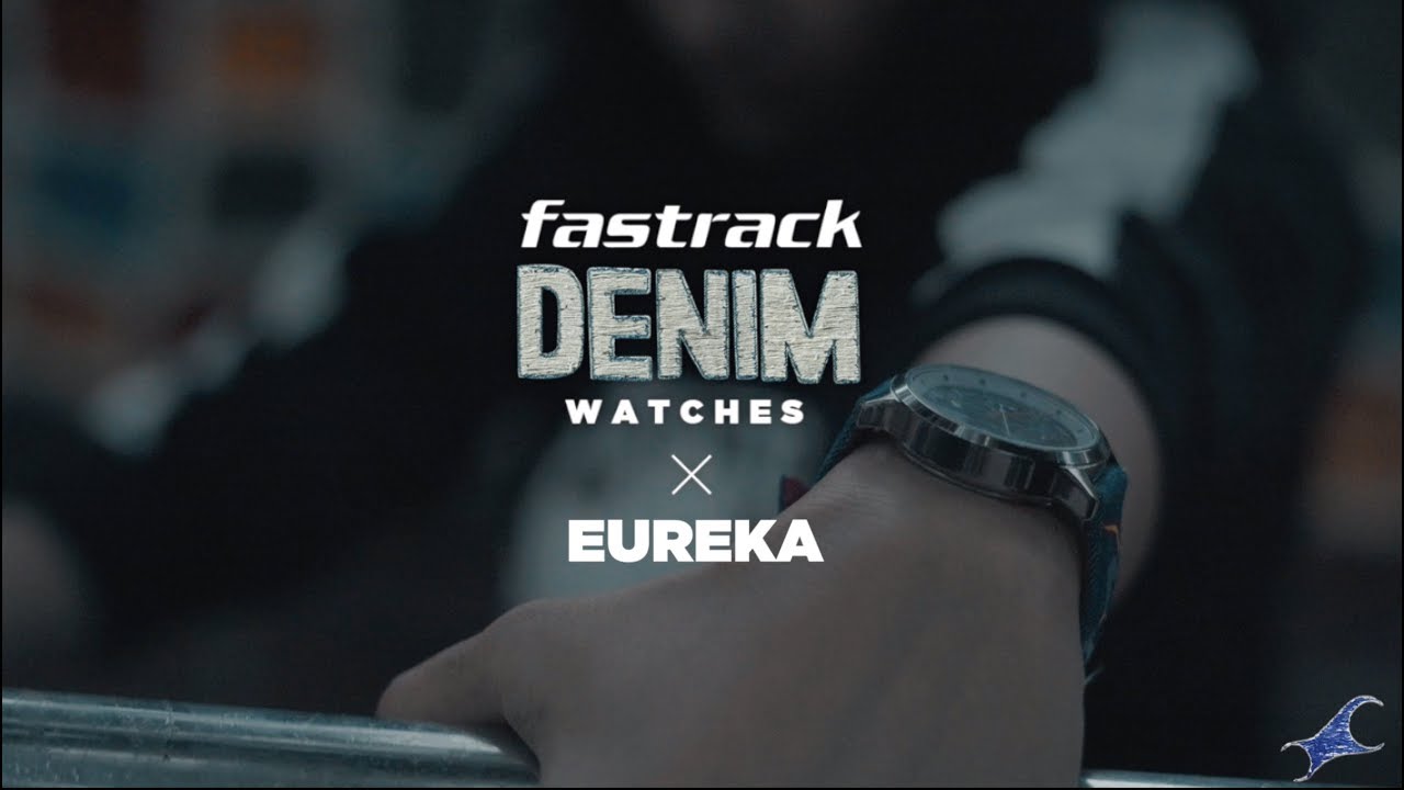 Fastrack Denim Quartz Analog with Day and Date Black Dial Stainless Steel  Strap Watch for Guys