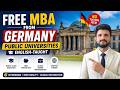 Study MBA In Germany For FREE | Public Universities | English Taught | Study Master's In Germany