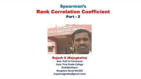 Rank Correlation Part -2