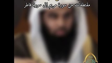 من أجمل تلاوات الشيخ أنس العمادي(٢) مقتطفات من سورة مريم إلى سورة فاطر #القرآن_الكريم #قرآن #تلاوات
