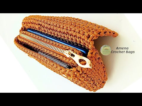 محفظة كروشيه بعمق مثالي ومساحة واسعة جربيها الآن