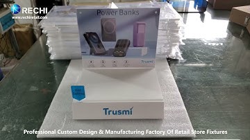 RECHI |Custom Counter Acrylic Display Factory| Acrylic Display Stand for Power Bank/Earphone/Charger