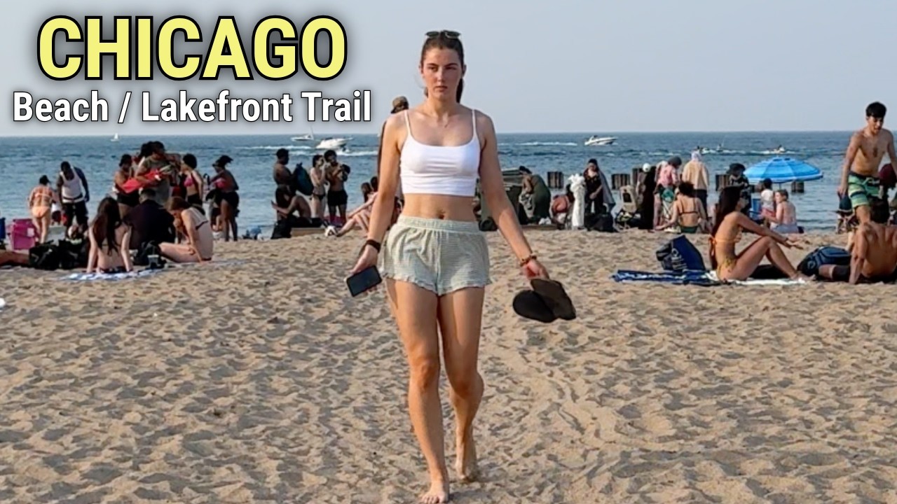 Chicago Beach, Lakefront Trail 😎🔥 Hot Day Walking Tour on Wednesday | June 11, 2025 | 4k 60fps