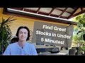 How to Find Great Stocks in Under 5 Minutes! | Stock Screeners