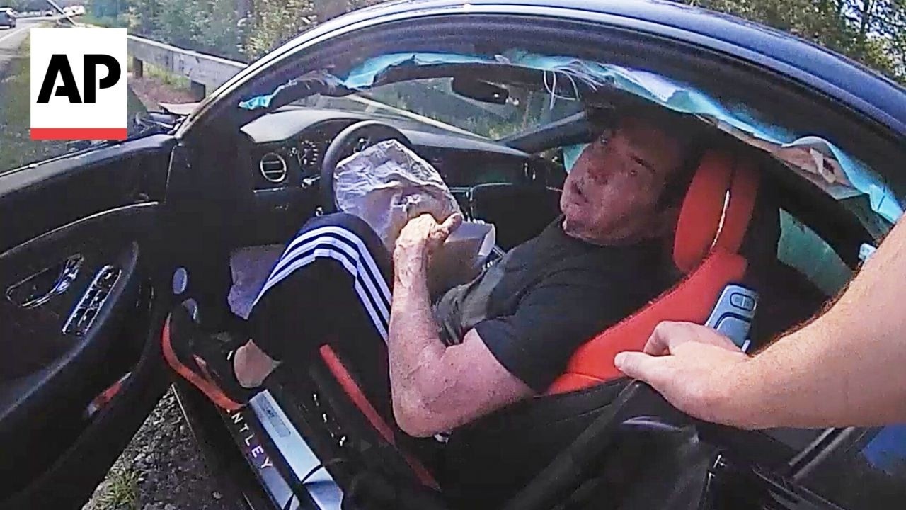 Police video shows Vince McMahon's 100 mph car crash in Connecticut