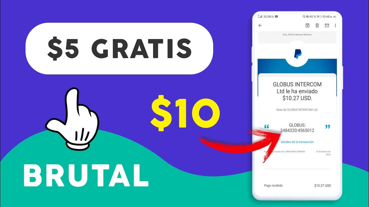 Confidencial Bergantín Exitoso LA MEJOR APP✌🏼 para GANAR DINERO a PayPal (Viendo ANUNCIOS) [$5 Dolares  GRATIS] - YouTube