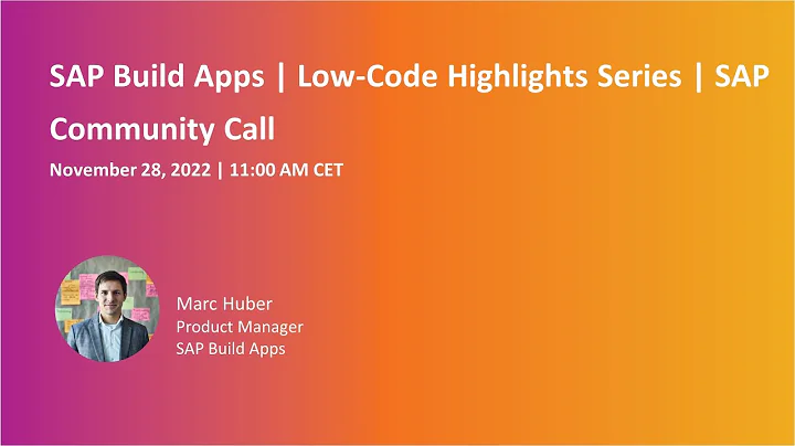 SAP Build Apps | Low-Code Highlights Series | SAP ...