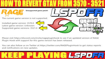 How To Revert GTA 5 LSPDFR | V3570 To V3521 | GTA 5 | Outdated