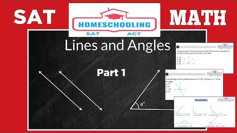 SAT Math | Lines and Angles [Part 1] | Basics to level 2 question | Homeschooling  SAT prep
