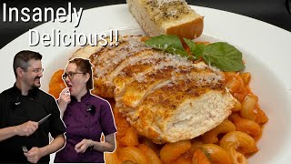 Easy Vodka Sauce Pasta & Cheesy Garlic Bread Recipe | Creamy & Delicious