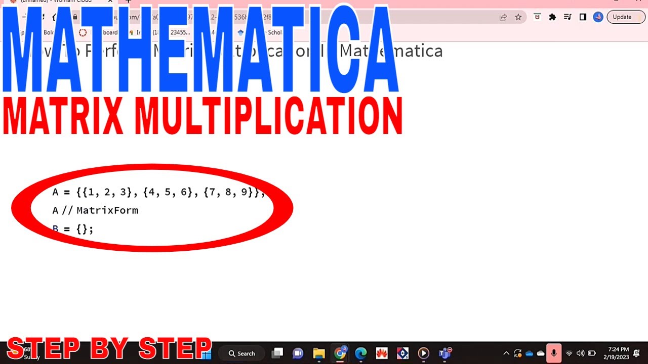 ✅ How To Perform Matrix Multiplication In Mathematica 🔴